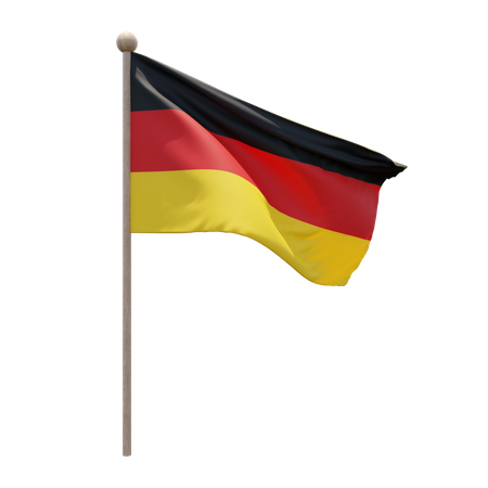 Asta de bandera de alemania  3D Icon