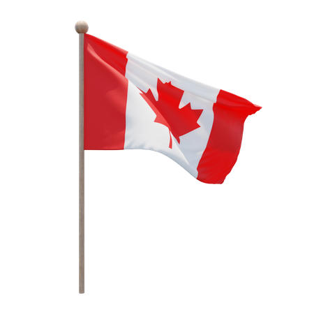 Asta de la bandera de canadá  3D Flag