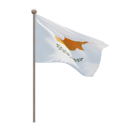 Asta de bandera de chipre  3D Flag