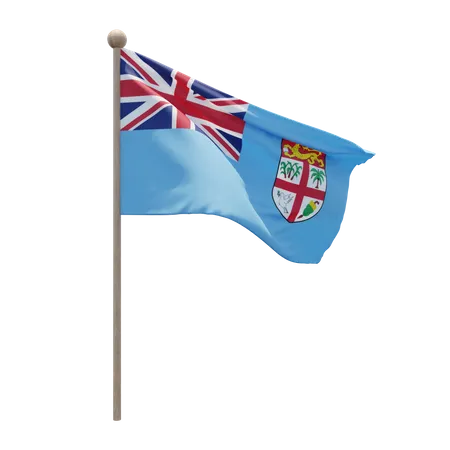 Asta de bandera de fiji  3D Flag