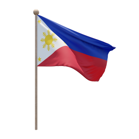 Asta de la bandera de filipinas  3D Flag