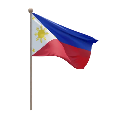 Asta de bandera de filipinas  3D Flag