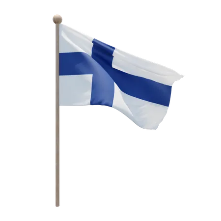 Asta de bandera de finlandia  3D Icon