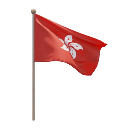 Asta de bandera de hong kong  3D Flag