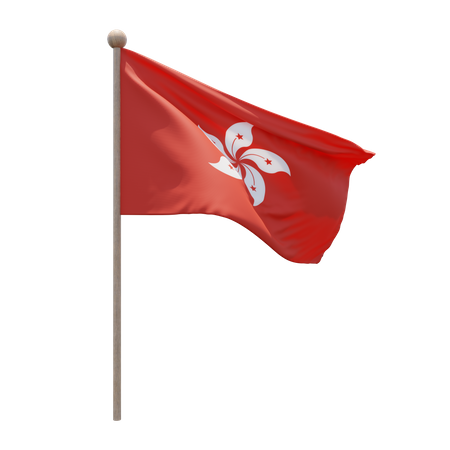 Asta de bandera de hong kong  3D Flag