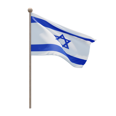 Asta de la bandera de israel  3D Flag