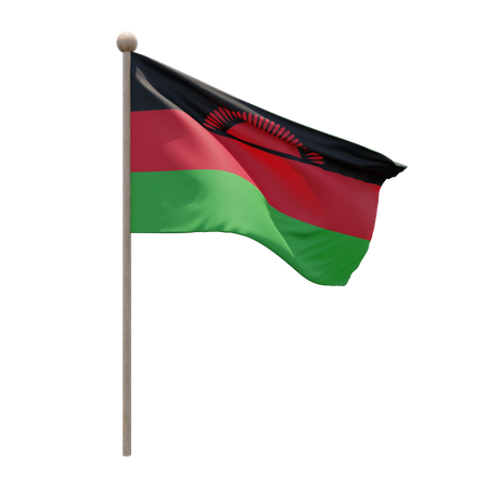 Asta de bandera de malawi  3D Flag