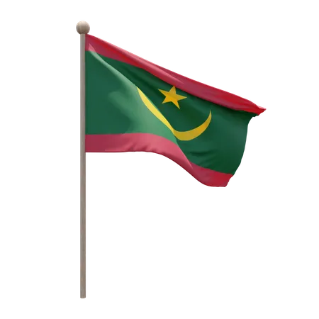 Asta de la bandera de mauritania  3D Flag