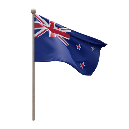 Asta de bandera de nueva zelanda  3D Flag