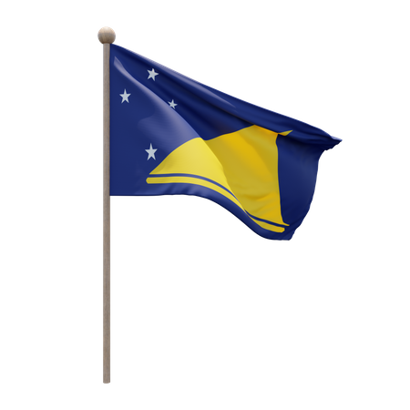 Asta de bandera de tokelau  3D Flag