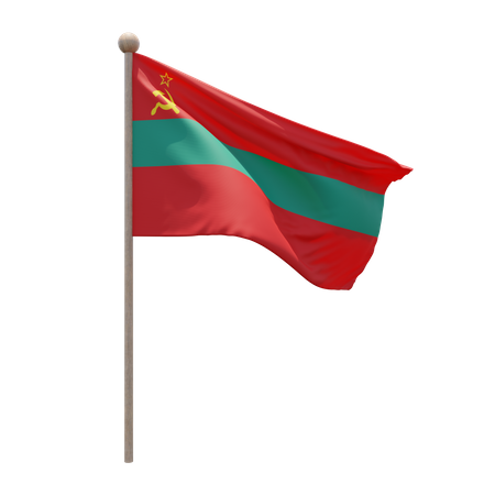 Asta de bandera de Transnistria  3D Flag