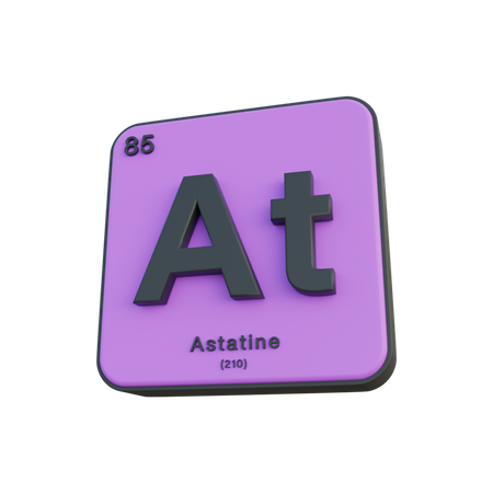 Astatine  3D Illustration