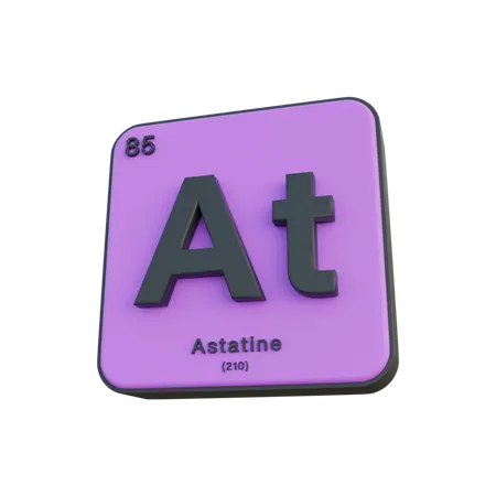 Astatine  3D Illustration