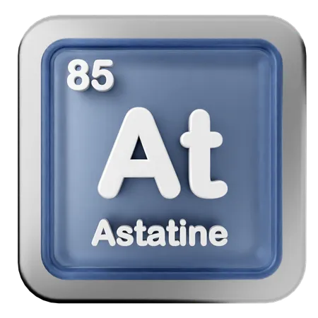 Astatine Periodic Table  3D Icon