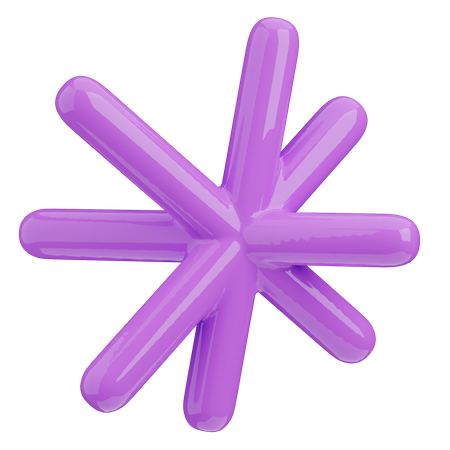 Asterisco  3D Icon