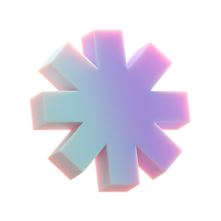 Forma abstracta de asterisco  3D Icon