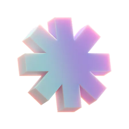 Forma abstracta de asterisco  3D Icon