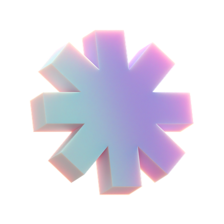 Forma abstrata de asterisco  3D Icon