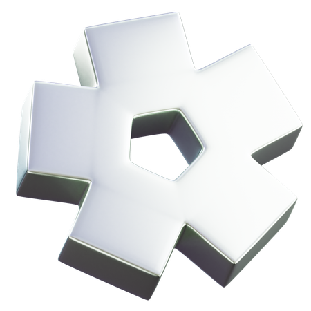 Asterisk Abstract Shape  3D Icon