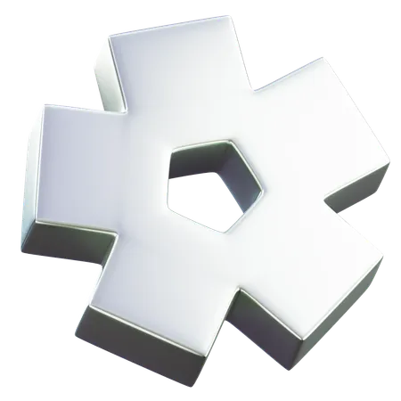 Asterisk Abstract Shape  3D Icon