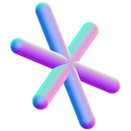 Asterisk Shape  3D Icon