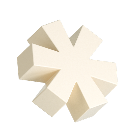 Asterisk Shape  3D Icon