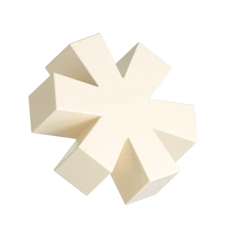 Asterisk Shape  3D Icon