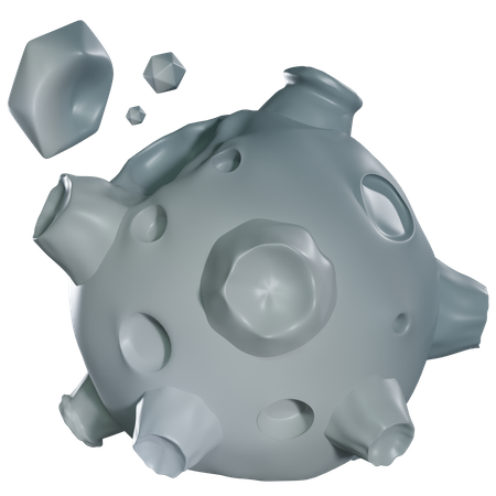 Asteroid 3D Icon
