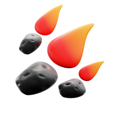 Astéroïde  3D Icon
