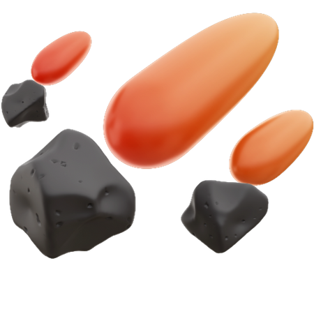 Astéroïde  3D Icon