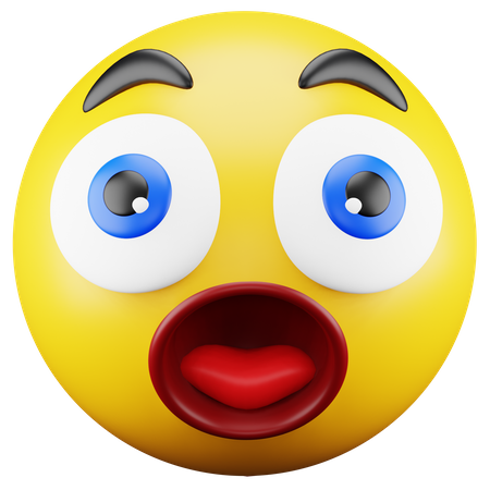 Astonished Emoji  3D Icon