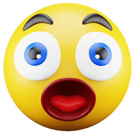 Astonished Emoji  3D Icon