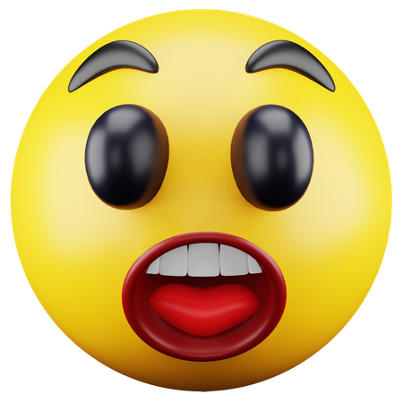 Astonished Emoji  3D Icon