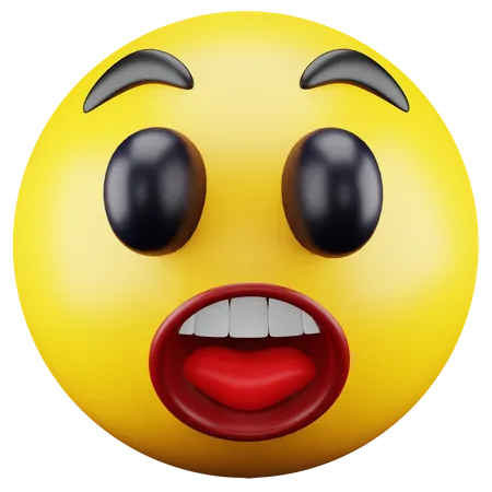 Astonished Emoji  3D Icon