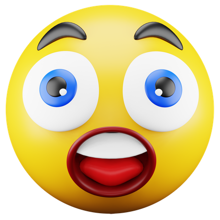 Astonished Emoji  3D Icon