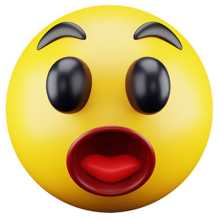 Astonished Emoji  3D Icon