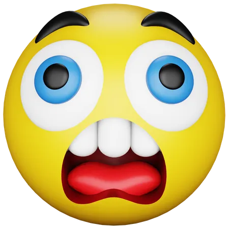 Astonished Emoji  3D Icon