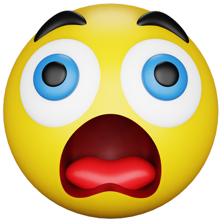 Astonished Emoji  3D Icon