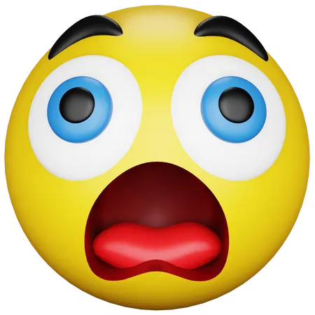 Astonished Emoji  3D Icon