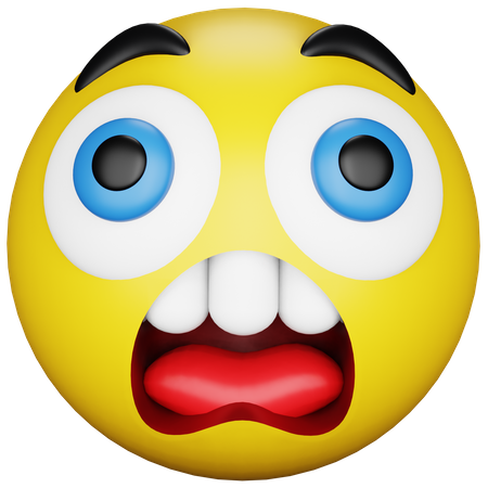 Astonished Emoji 3D Icon