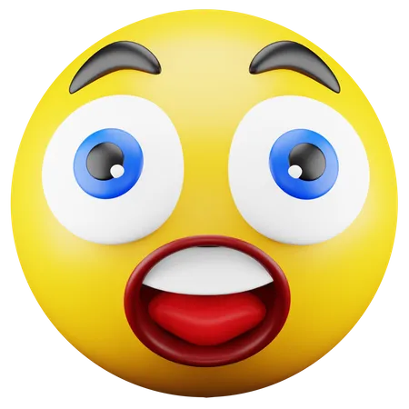 Astonished Emoji  3D Icon