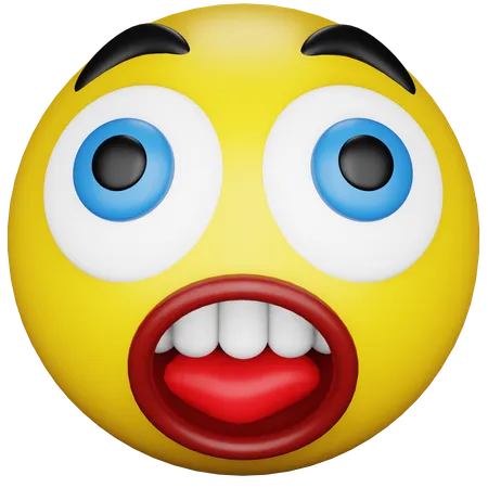 Astonished Emoji  3D Icon