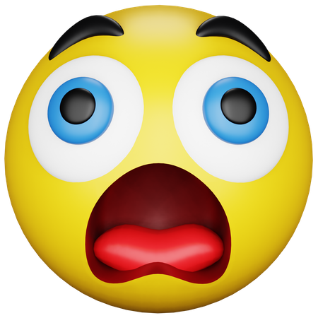 Astonished Emoji 3D Icon