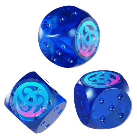 Astr Glass Dice Crypto  3D Icon