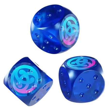 Astr Glass Dice Crypto  3D Icon