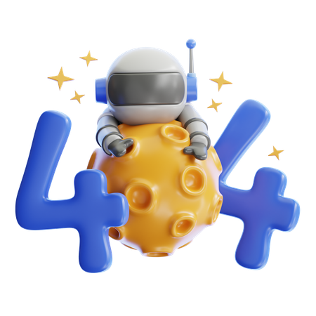 Astronaut 404 not found  3D Icon
