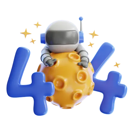Astronaut 404 not found  3D Icon