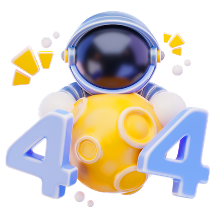 Astronaut 404 Not Found  3D Icon