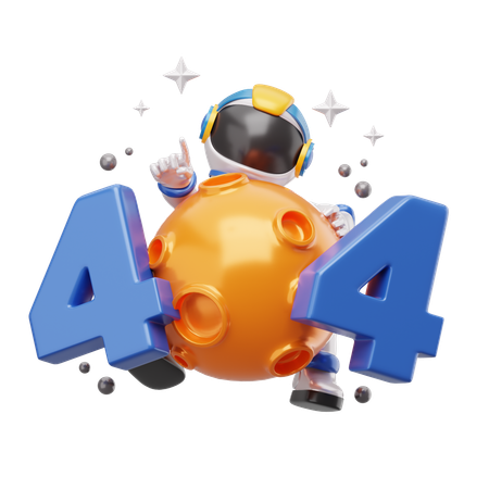 Astronaut 404 not found  3D Icon