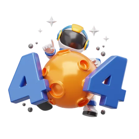 Astronaut 404 not found  3D Icon